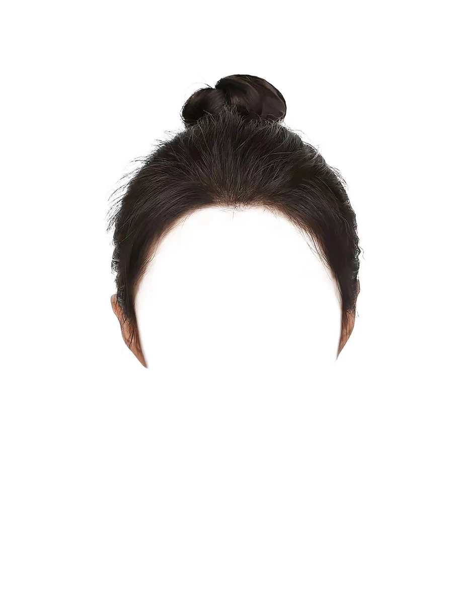 舞蹈生艺考证件照女士女生盘发丸子头发型后期合成PSD设计素材【010】